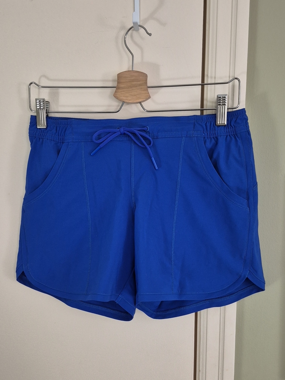 EUC Lands' End Cobalt Swim Shorts, Lined, 4P, Elasticized Waist, Drawstring